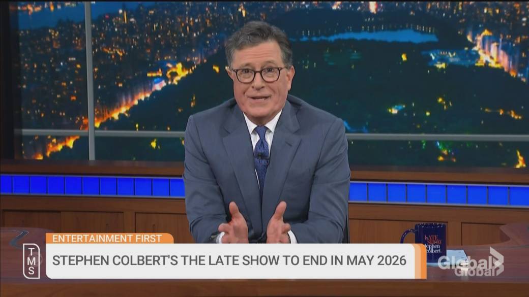 Click to play video: 'Colbert announces ‘The Late Show’ to end days after slamming $16M Trump settlement '