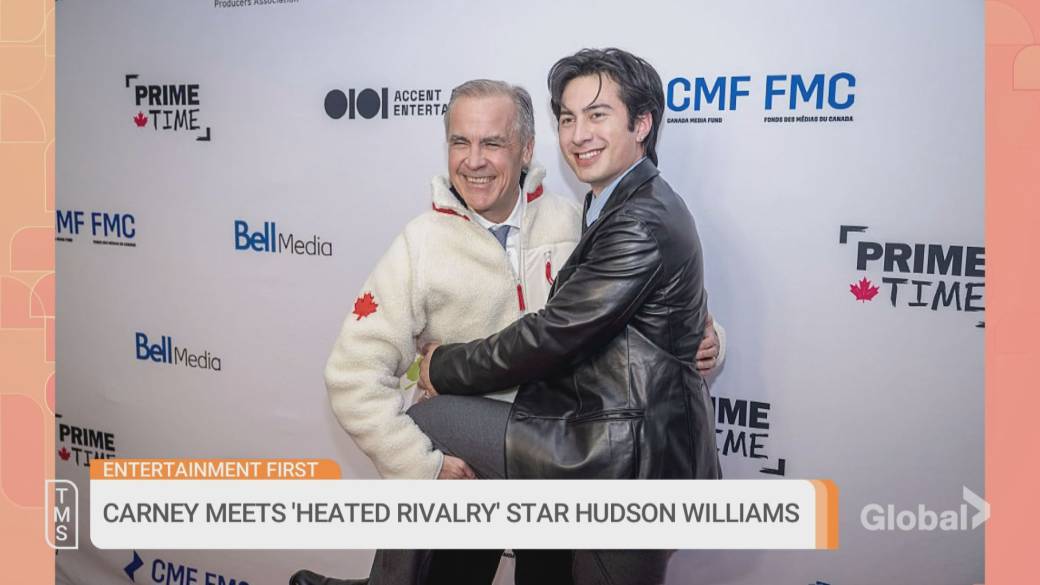 Click to play video: 'Mark Carney gets his own ‘Heated Rivalry’ sweater'