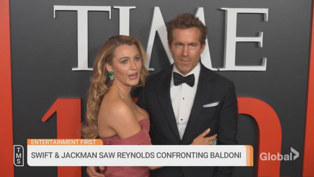 Click to play video: 'Ryan Reynolds allegedly confronted Justin Baldoni in front of Taylor Swift, Hugh Jackman'