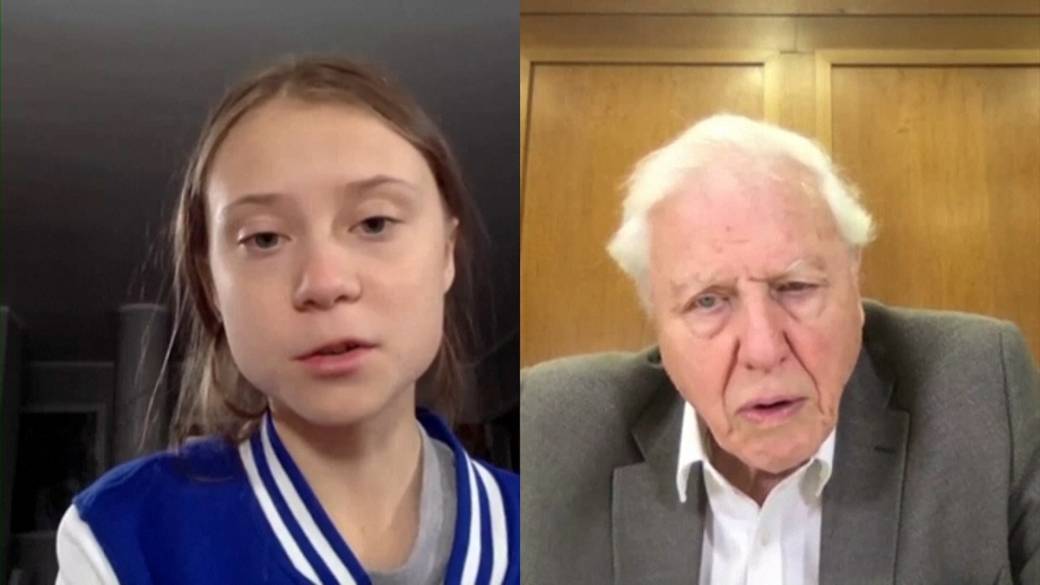 Click to play video: '‘You have woken up the world’ David Attenborough tells Greta Thunberg during chat on climate'