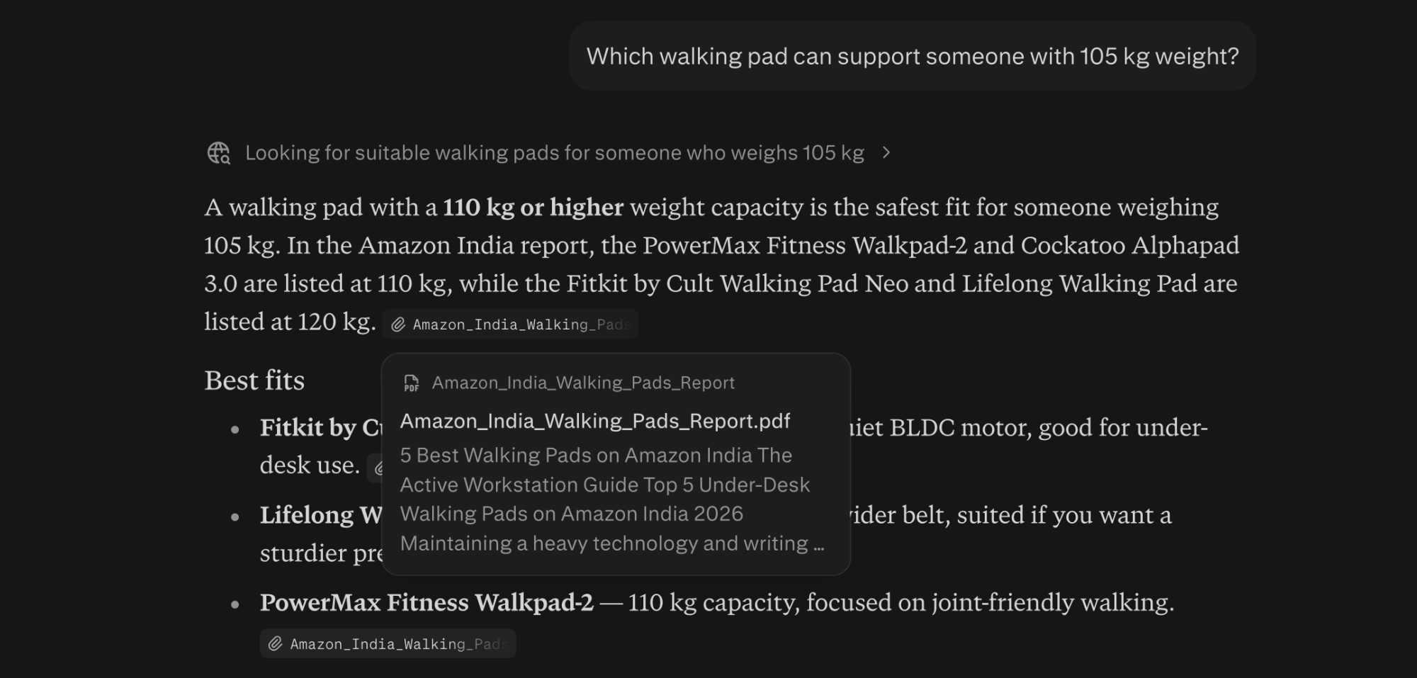 Answering using the attached document.