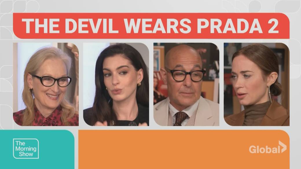 Click to play video: 'Anne Hathaway, Meryl Streep, Emily Blunt & Stanley Tucci talk ‘The Devil Wears Prada 2’'