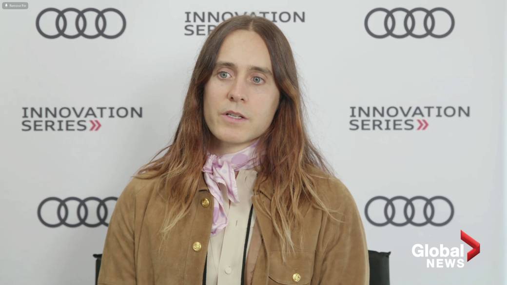 Click to play video: 'Jared Leto talks about process of transforming into Paolo Gucci: ‘It was about 5 hours of prosthetics’'