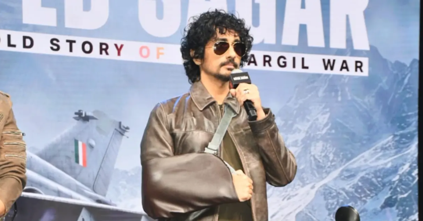Siddharth explains arm injury at Operation Safed Sagar trailer launch