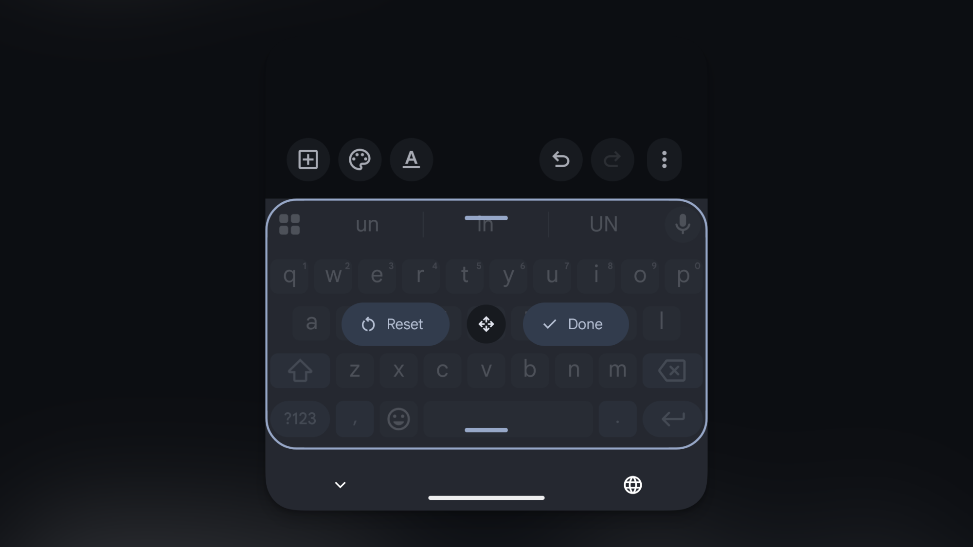 Resize Gboard size on screen.