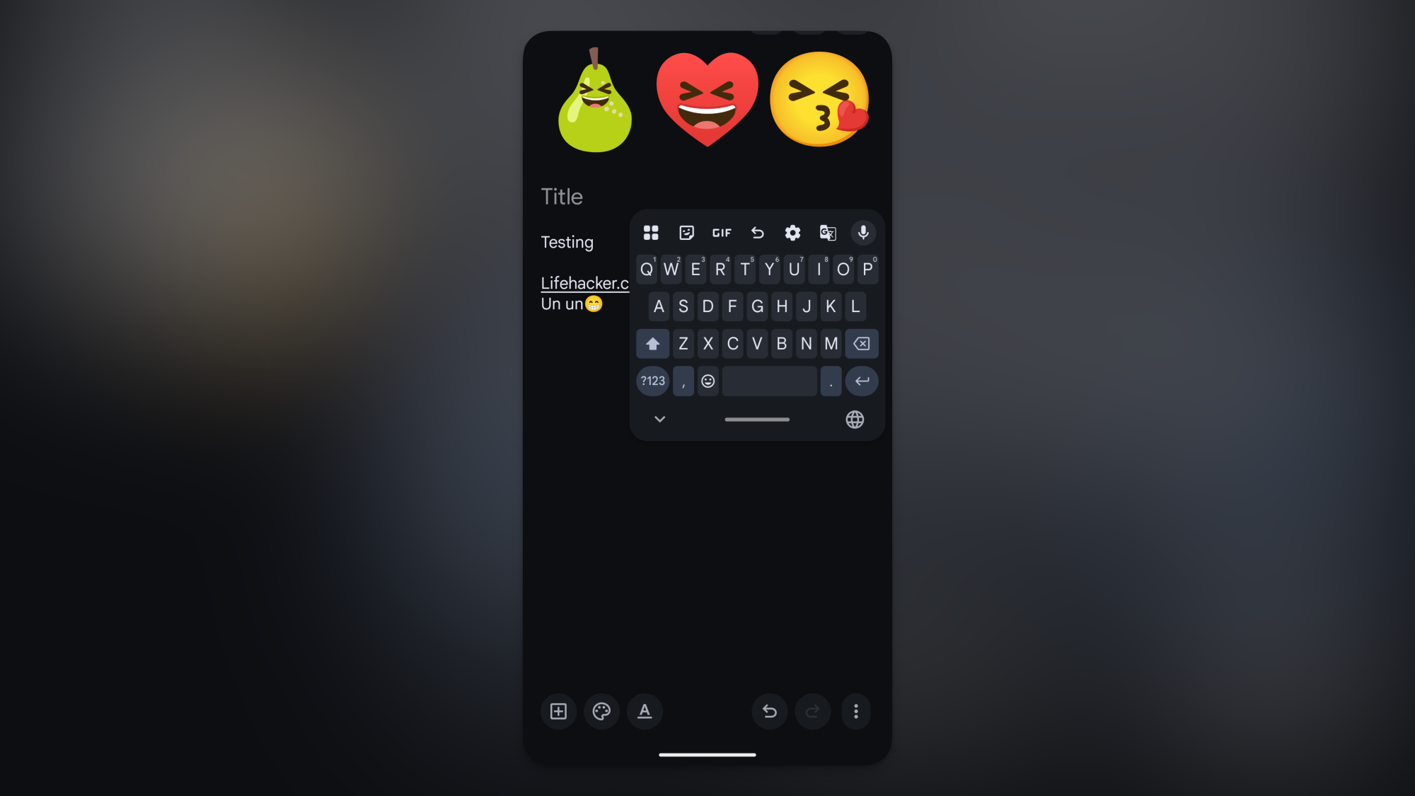 Gboard floating keyboard.