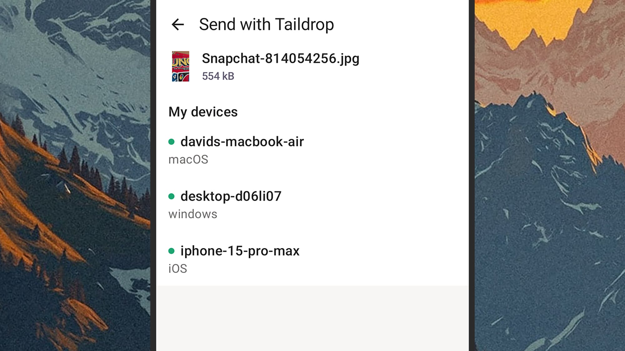 Tailscale Taildrop
