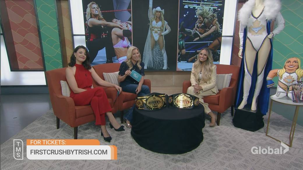 Click to play video: 'WWE Hall of Famer Trish Stratus reflects on 25 years in the ring'